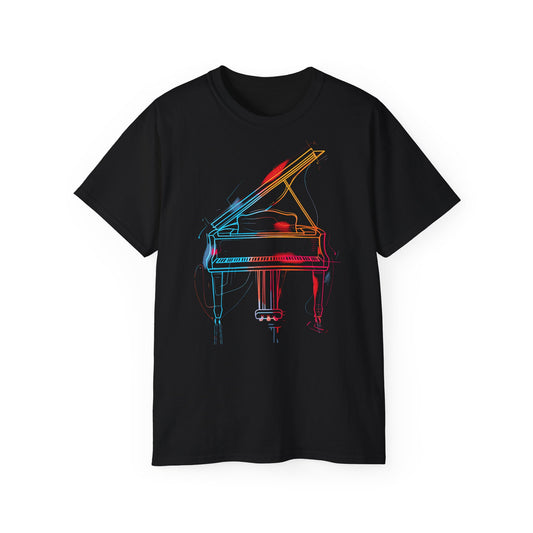 Colorful Piano T-Shirt | Music Tee | Piano Shirt | Piano Player Shirt | Graphic T-Shirt | Music Artist | Unisex T-Shirt | Short Sleeve