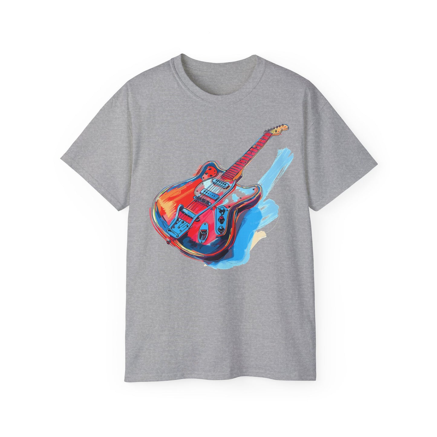 Colorful Guitar T-Shirt | Music Tee | Guitar Shirt | Guitar Player Shirt | Graphic T-Shirt | Music Artist | Unisex T-Shirt | Short Sleeve