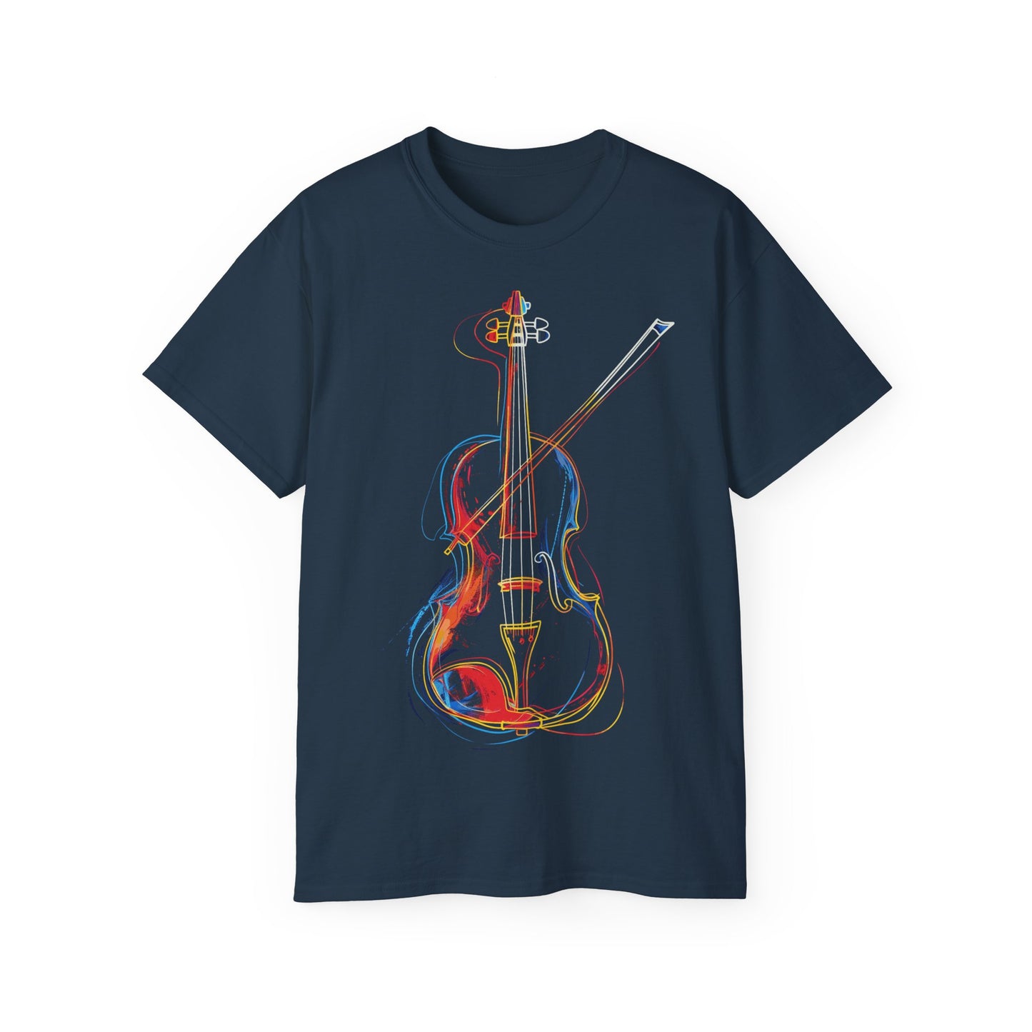 Colorful Violin T-Shirt | Music Tee | Violin Shirt | Violin Player Shirt | Graphic T-Shirt | Music Artist | Unisex T-Shirt | Short Sleeve