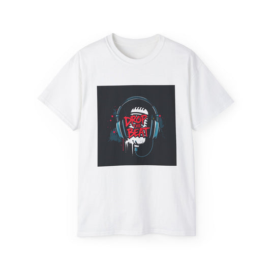 Drop The Beat T-Shirt | Microphone | Headphones | Music Tee | Voice