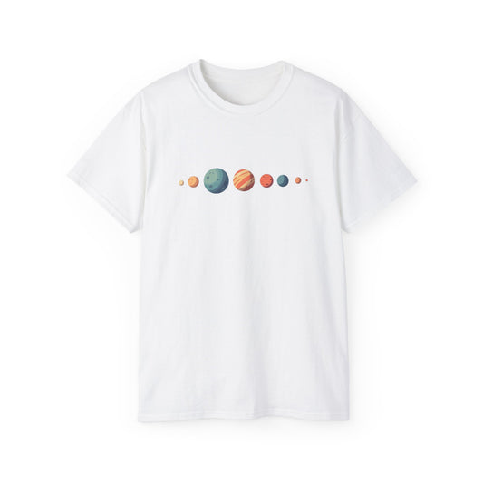 Planetary Alignment T-Shirt | Cosmic Balance | Celestial Geometry Tee | Vibrant Space Design | Astronomical Style