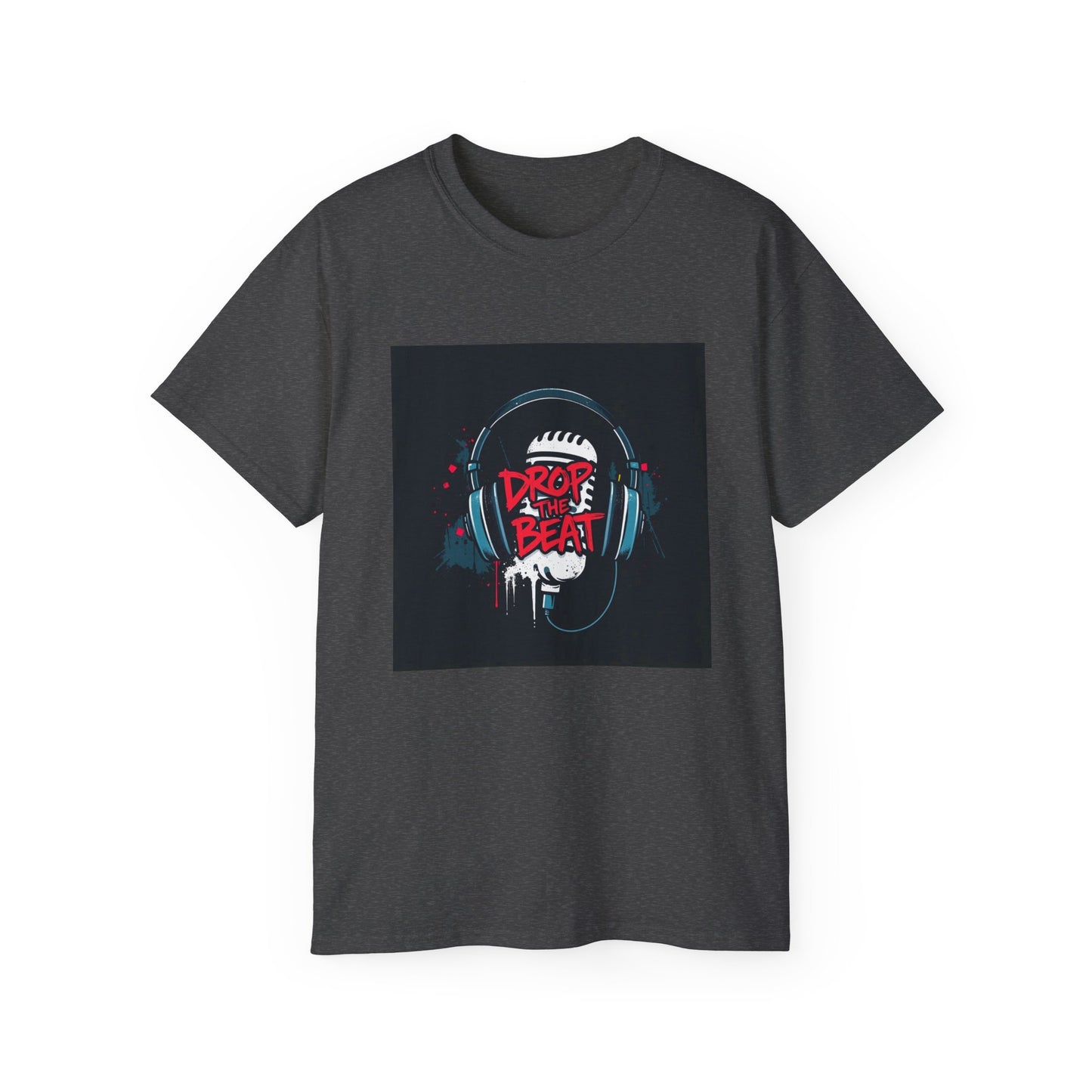 Drop The Beat T-Shirt | Microphone | Headphones | Music Tee | Voice