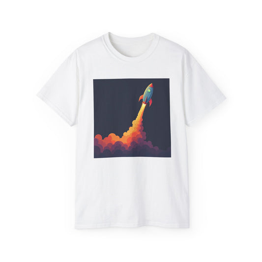 Cosmic Launch T-Shirt | Rocket Adventure | Stellar Energy Tee | Colorful Space Design | Spaceship