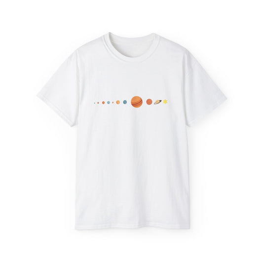 Solar Alignment T-Shirt | Planetary Geometry | Cosmic Vibes Tee | Minimalistic Space Design | Astronomical Art