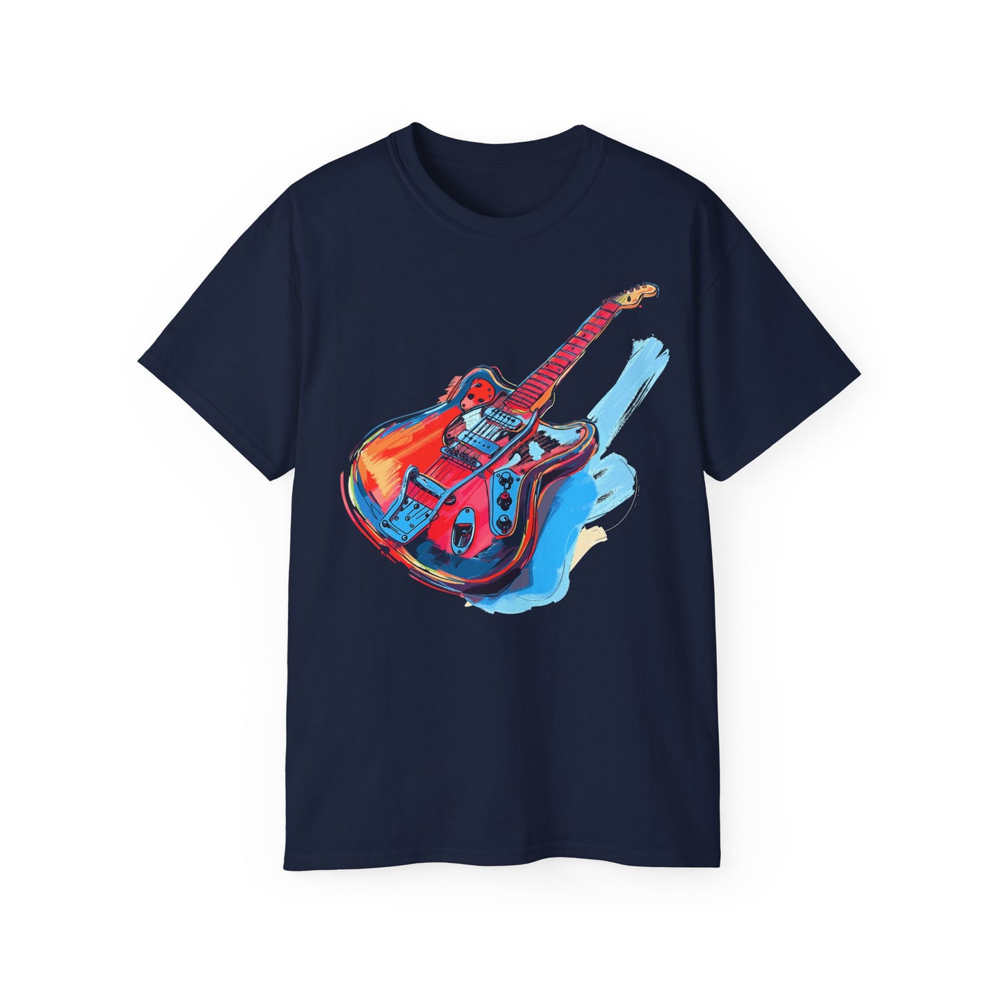 Colorful Guitar T-Shirt | Music Tee | Guitar Shirt | Guitar Player Shirt | Graphic T-Shirt | Music Artist | Unisex T-Shirt | Short Sleeve