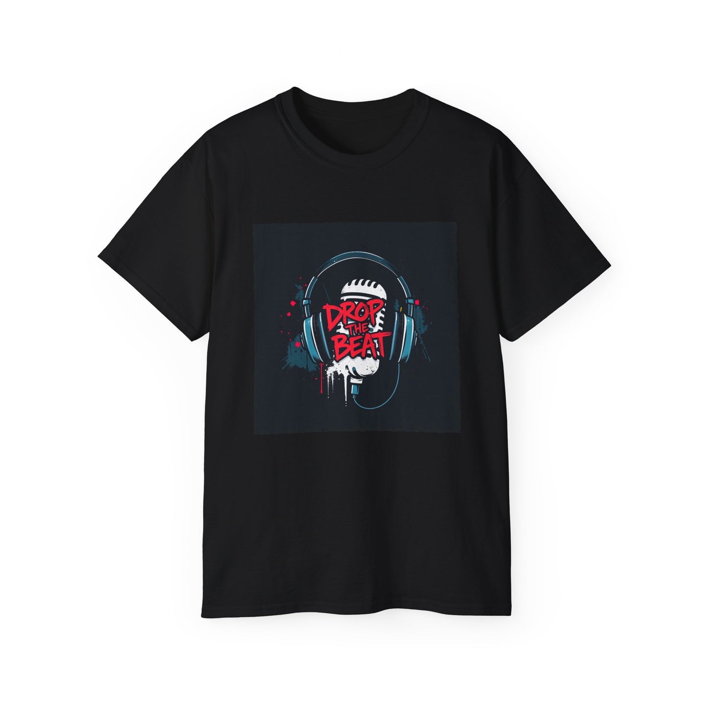 Drop The Beat T-Shirt | Microphone | Headphones | Music Tee | Voice