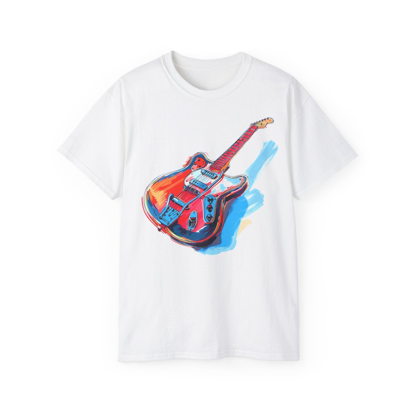 Colorful Guitar T-Shirt | Music Tee | Guitar Shirt | Guitar Player Shirt | Graphic T-Shirt | Music Artist | Unisex T-Shirt | Short Sleeve