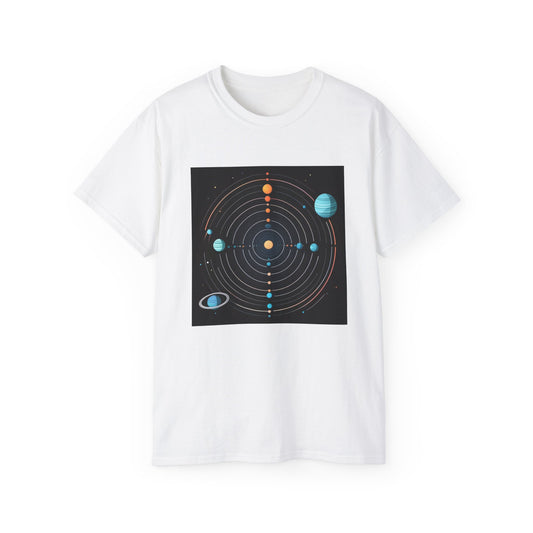 Cosmic Alignment T-Shirt | Solar System | Orbital T-Shirt | Colorful | Space