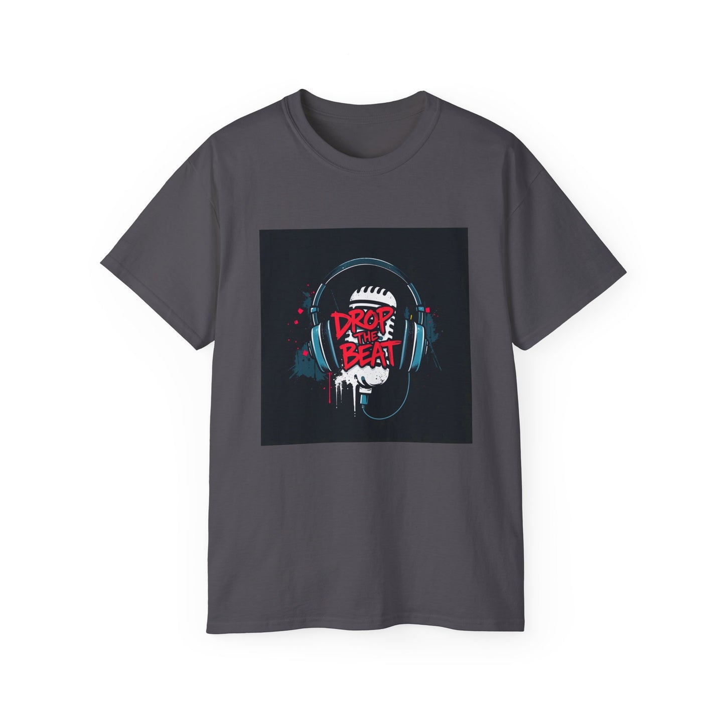 Drop The Beat T-Shirt | Microphone | Headphones | Music Tee | Voice