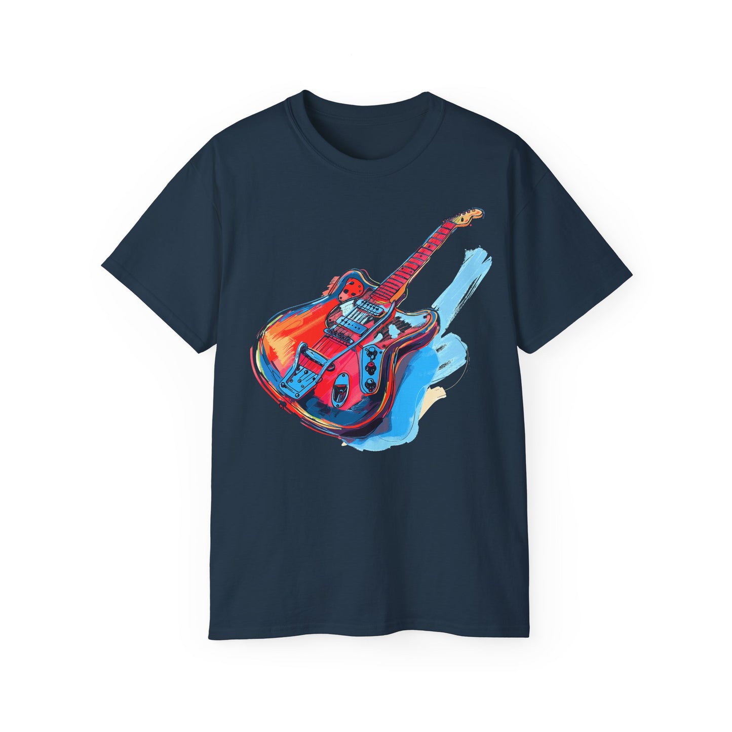 Colorful Guitar T-Shirt | Music Tee | Guitar Shirt | Guitar Player Shirt | Graphic T-Shirt | Music Artist | Unisex T-Shirt | Short Sleeve